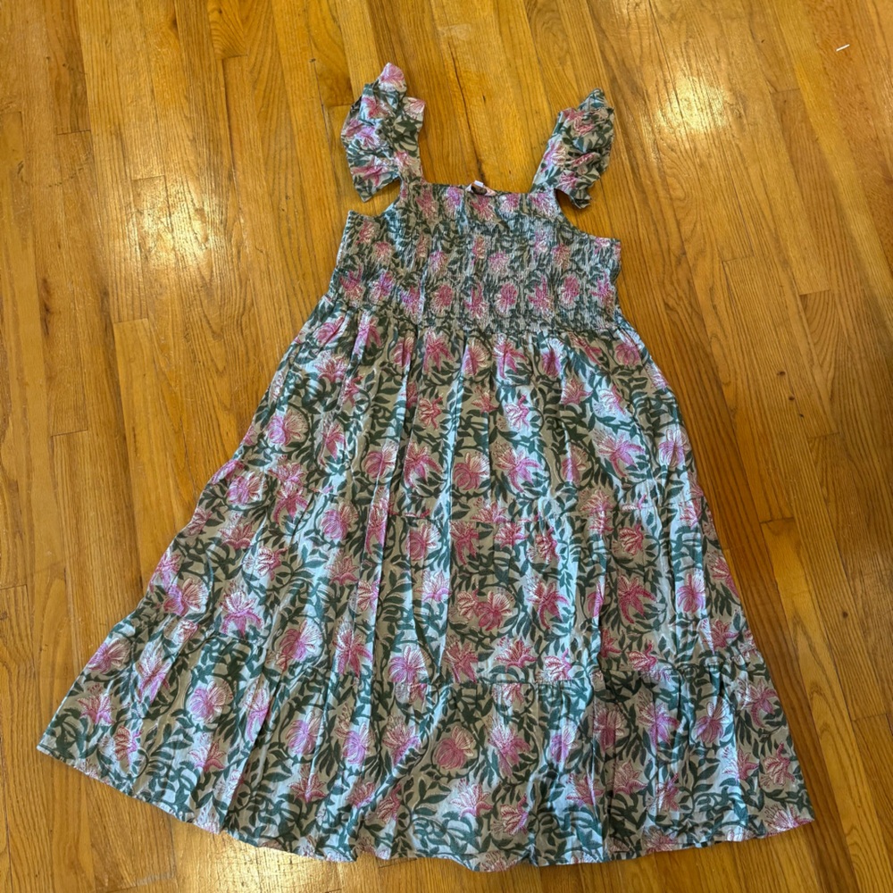 Floral A-Line Summer Dress with flutter Straps